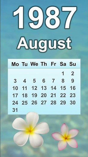 August 1987 Calendar