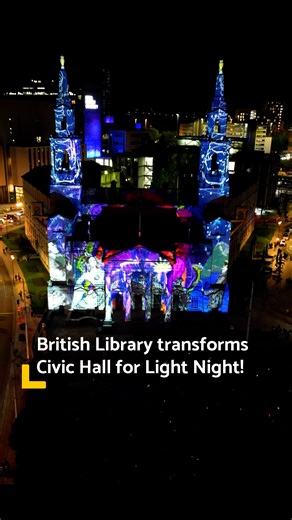 Light Night Leeds is BACK 🤩 and the Civic Hall is more magical than ever! The story behind Portals: The Machine of Worlds might actually surprise you… look closer and you’ll recognise fantastical characters from historic books ✨ Why? Because the British Library is behind the installation, taking inspiration from their collections of millions of items stored right here in Leeds! Ocubo are the artists, creating this nine-minute spectacle with nods to science fiction tales like H.G Wells’ The War 