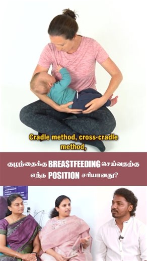BRC For Women on Instagram: "Proper Breastfeeding Position 🤱✨ Speaker: 1.Dr. Akalya Obstetrician 2.Dr. V. Premalatha Prabhu Paediatrician 3.Dr. L. Vishnu Mental Health Occupational Therapist There are many breastfeeding positions, but choosing the right one is important for both mother and baby. Especially after a cesarean delivery, mothers are often guided to feed in a comfortable position. Generally, feeding while lying down is not advised. The cradle method, cross-cradle method, and football