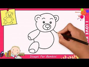 Come disegnare un orsetto FACILE passo per passo per bambini – Disegno facile 1
