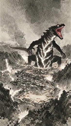 【観測記録07】焔硝大椒魚（エンショウオオサンショウウオ）- 灼熱の深淵 / Magma Salamander #shorts