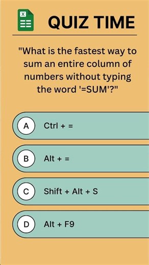 Time for Excel Quiz!