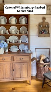 Part 2 of Joyce Gavioli’s Colonial Williamsburg-inspired garden shed, as featured in the Summer issue of A Primitive Place magazine! If you are looking for part 1, it was posted last night. #gardenshed #colonialwilliamsburg #flowergarden #gardening #planting #gardeninspiration #gardengoals #primitive #primitivedecor | A Primitive Place Magazine