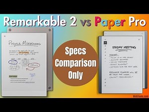 Remarkable 2 vs Paper Pro Color (Specs Comparison Only)