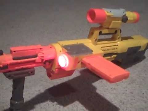 Nerf Deploy Frankenstein gun Mod Tactical Sniper w/ Upgrade spring & Elite darts