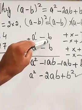 (a-b)2 formula proof | A minus B whole square formula | why (a-b)²=a²-2ab+b²