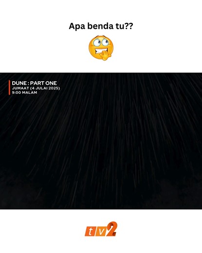1.1K views · 13 reactions | Cacing ke? Besar betull!   Dune : Part One  Jumaat (4 Julai 2025)  9:00 Malam  TV2 헧헩ퟮ, Dunia Ria. Jom tonton, Jom Viral!✋  https://linktr.ee/tv2duniaria #DuniaRia #SCREENON2 | TV2 | Facebook