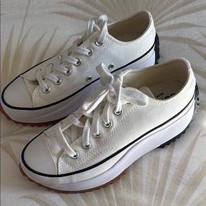 Converse Run Star Hike Canvas Platform in Cream