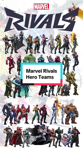 My attempt at breaking down the roster of Marvel Rivals into the superhero teams they’re most associated with. This turned into a sloppy one because the roster is huge and Marvel is so convoluted. Still, I had fun making it and I’m interested to learn more from you all in the comments. #marvelrivals #xmen #avengers #guardiansofthegalaxy #fantasticfour