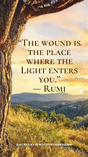 “The wound is the place where the Light enters you.” - Rumi⁠