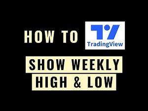 How to Show Weekly High Low in TradingView