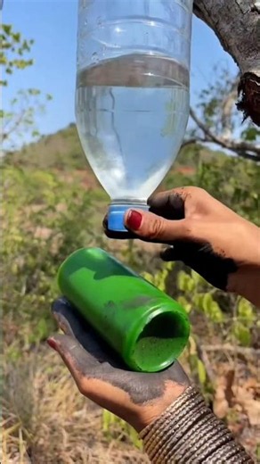 Survival Skills Mom Shows How to Make Soap & Clean Water in the Forest! 🌿🏕️ #shorts