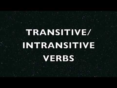 Transitive Intransitive Verbs Song