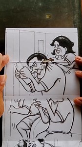 4.8M views · 48K reactions | Couple funny moments. For entertainment drawing only. #drawingtutorial #drawing #ubraniambasing #drawingforfun #artworkoftheday #draw #artist #artwork #comics #art #justforfun | Basing Arts | Facebook