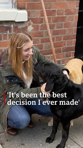 Paralympic champion Libby Clegg says her guide dog Hatti helped her to find an identity and a reason to get up in the morning after the Rio games in 2016. https://bbc.in/3qEfSMx | BBC Nottingham