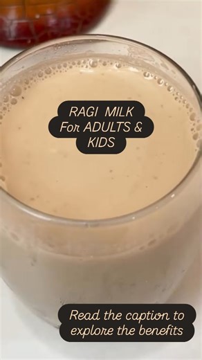 Nandni Jangid on Instagram: "🔔 Save this reel: This Ragi super milk is : ☑️Rich in iron, calcium & good fats - great for postpartum recovery and kids' growth. ☑️Naturally sweet with no additives. ☑️Dairy-free & easy to digest. ☑️Supports brain development, energy, and strong bones. You can have it with: ✔️Warm milk - gently heat, sweeten with jaggery, dates, or keep it plain. ✔️Porridge - cook until thick, top with fruits or muesli. ✔️Smoothie - blend thick ragi mix with your favorite fruit. #r