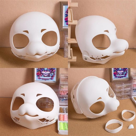 Moving Jaw Fursuit Head Base Canine Mask 3D Printed B5 PLA Dog Wolf Custom Furry Cosplay Headgear Japanese Style Fursona Beast DIY Gift - Etsy