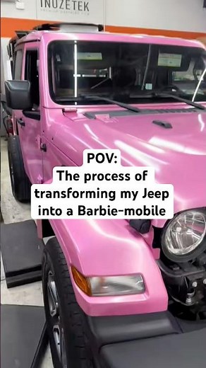 Barbie Jeep Transformation 💗 | Expert Wrap Installer Explains the Full Process
