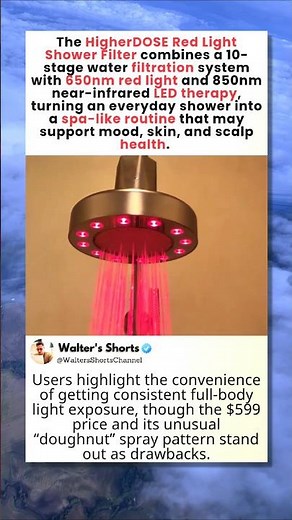This shower adds red light therapy to your routine 🚿