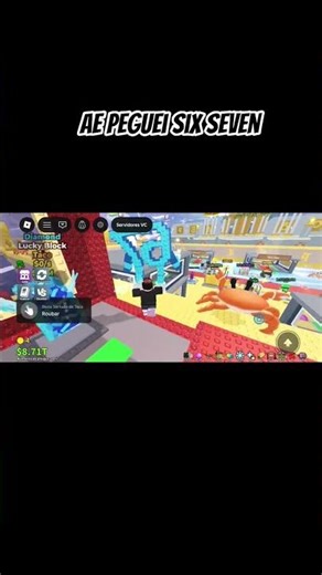 PERDI UM SIX SEVEN E LUCKY BLOCK SECRET!!!! #roblox #roubeumbrainrot #shorts