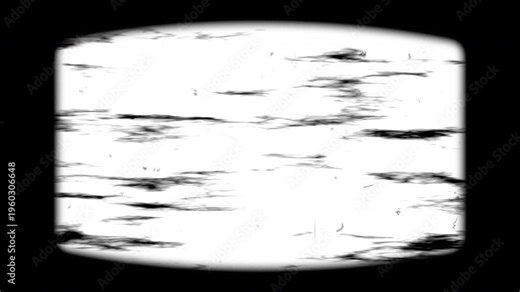 Grunge film frame overlay with heavy scratches and analog VHS texture, 4K Alpha Channel