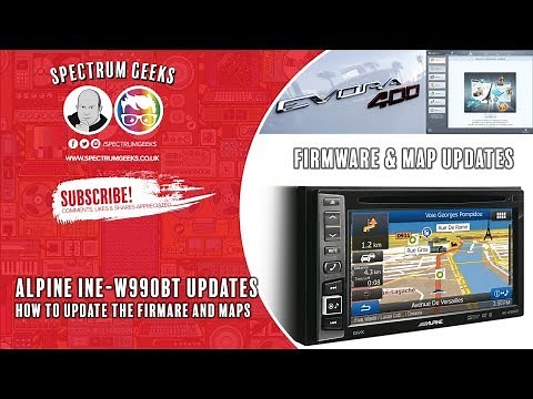 Alpine INE-W990BT Firmware and Map Updates