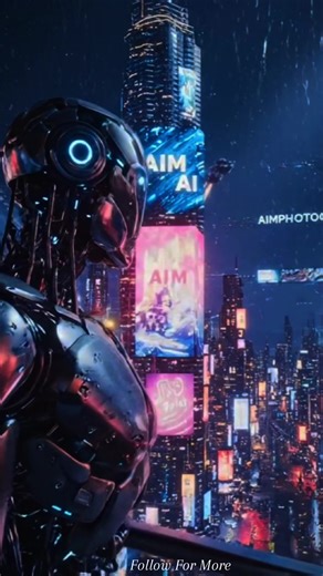 The air on the high balcony of the AIM AI Tower was thick with the scent of ozone and synthetic rain. Below, Neo-Tokyo-A flared in a blinding kaleidoscope of neon, a million stories compressed into towering steel and glass. Unit 707, a sentinel in polished white armor, stood motionless, his optical sensors soaking in the chaos. The rain simulation that once shielded his predecessors was gone, replaced by the raw, kinetic reality of the city. He was built for protection, a flagship model by the