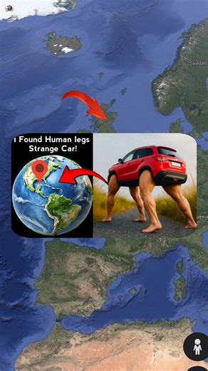 I Found Human legs Strange Car 😱😶‍🌫️ in google maps and google earth #shots #hrbro76