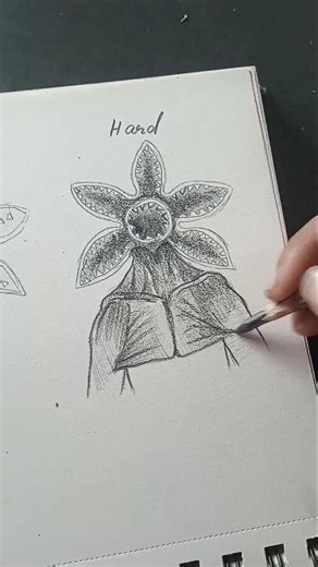 How to draw Demogorgon from Easy to Hard ! Demogorgon Drawing#art#strangerthings #demogorgon#shorts