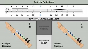 Comment jouer Au Clair de la Lune à la flûte à bec - cours de flute pour débutant