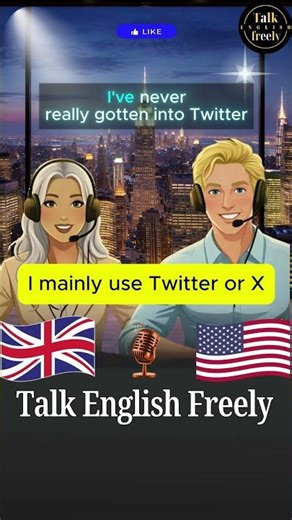 I mainly use Twitter or X #Shorts [A2 to B1 Level] | English Conversation