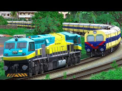 WDP4D RESCUE MEMU EXPRESS TRAIN | BUMPY RAILROAD | RAILWORKS | INDIAN TRAIN SIMULATOR GAMEPLAY