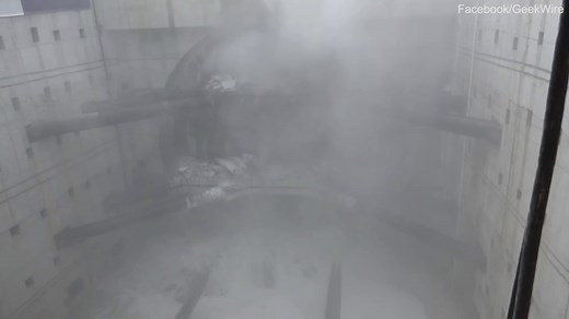 The world's largest tunnel-boring machine uncovered in Seattle