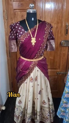 lehenga from saree without any cancan and skirt 🙄😍🥰