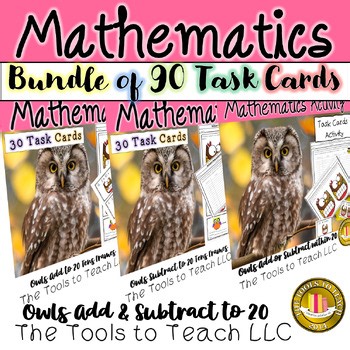 Bundle Autumn Owls 90 Add and Subtract to 20 Tens Frames Grade 2 Unit