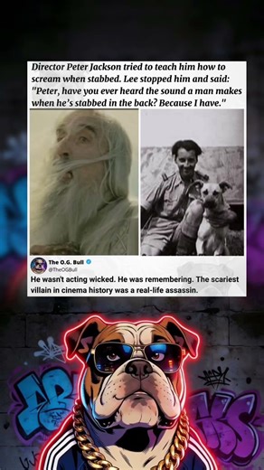 Why Christopher Lee Scared Peter Jackson On Set 🗡️#christopherlee #lotr #peterjackson