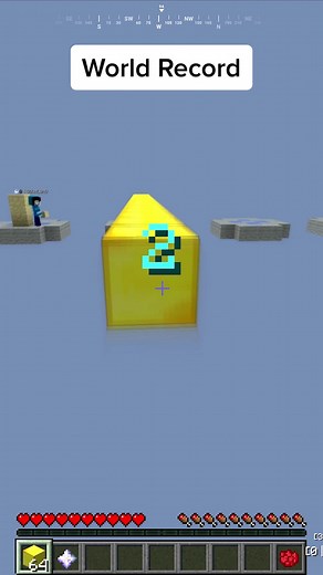 World Record Block Clutch in Minecraft Bedwars