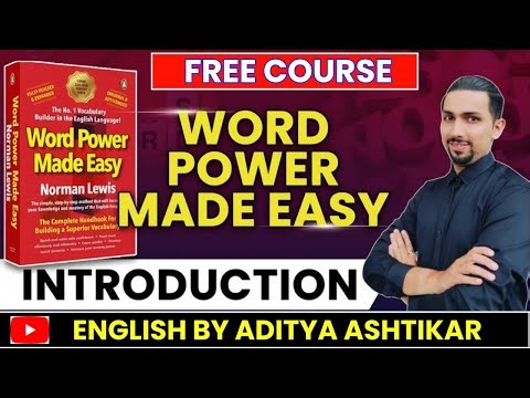 How to Start Word Power Made Easy & ACTUALLY Finish It | Lecture 1 - INTRODUCTION | Aditya Sir