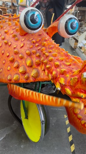 Second Use on Instagram: "We honestly think this is better with no context but if you must know, this bad boy is a 18’ long recumbent bicycle with a giant crustacean built atop a steel frame. 🦐 Its last home was Salty’s on Alki, where it likely brought joy to the public in a parade or similar event. It’s got movable claws and mouth that are controlled from the front seat, while the back seat controls the steering and brakes. For just $1250.00, you can be the hero (or menace) your neighborhood d