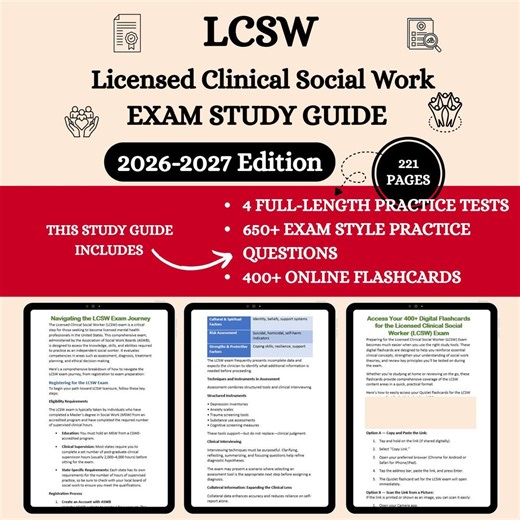 Lcsw Exam 2026 | Lcsw Exam Prep Study Guide | Lcsw Exam Prep Notes | Lcsw Exam Online Course | Lcsw Exam Interview Prep | Lcsw Exam Revision - Etsy
