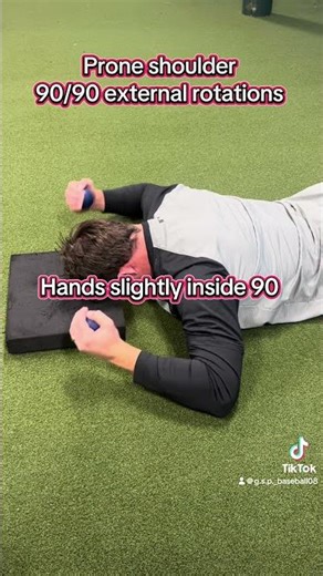 Prone shoulder 90/90 external rotations