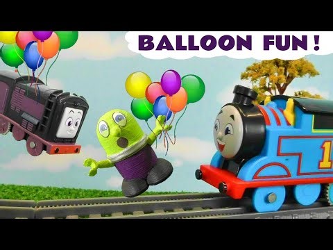 Balloon fun with All Engines Go Toy Trains and the Funlings