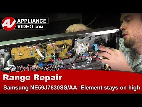 Samsung Stove Repair - Surface Element Stays On High - Left Front Infinite Switch