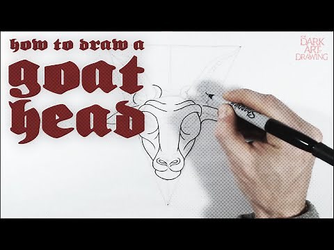How to Draw a Goat Head - The Dark Art of Drawing