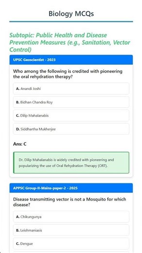 Public Health and Disease Prevention Measures e.g., Sanitation, Vector Control