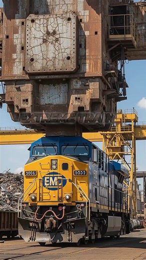 Extreme Train on Instagram: "EXTREME ! Gigantic Press Machinery Crushes a Locomotive in Seconds #train #railway #locomotive #indianrailway #indiantrain"