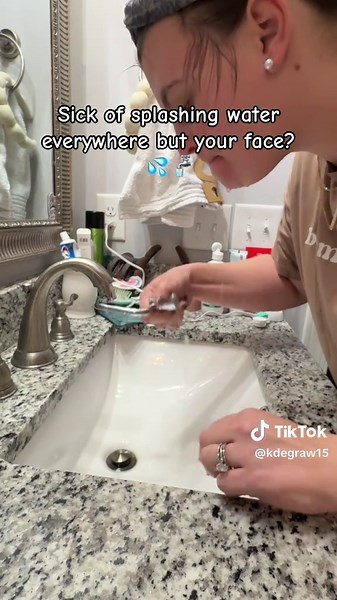 This faucet extender has been awesome for cleaning the sink and doing skin care! #faucetextender #rotatingfaucet #bathroomgadgets #sink #tiktokshopjumpstartsale