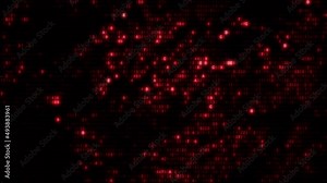 Abstract red computer hex code full-frame loop background. Concept binary encryption technology algorithm screen animation for hud design and artificial intelligence machine learning design template.