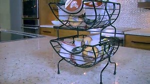 Nifty Single-Serve Wire Coffee Basket – Stacked Two-Tier Coffee Pod Storage Holder, Compatible with K-Cups, Home or Office Kitchen Counter Organizer, Modern Black Design