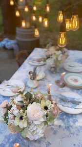 When it’s April 1st & you are ready for all the al fresco gatherings full of magic ✨ A table full of lovely layers- from the tablecloth to the place setting details to the blooms. And of course- all.the.magic with candles & lighting for beautiful ambiance. Who else is ready for all the gatherings out under the stars?✨ Happy April friends. #gathering #tablesetting #spring #flowers #garden #cozyhome #layersoflovely #inbloom #blooms | French Country Cottage